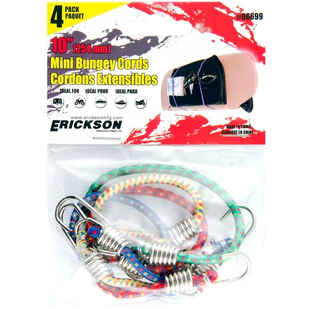 Erickson 4 Pk. Mini Bungee Cords 4 Erickson 4 Pk. Mini Bungee Cords - Image 2