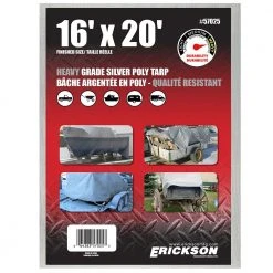 Erickson Heavy Duty Silver Poly Tarp -Farm & Ranch Sales Store 1066360new 1
