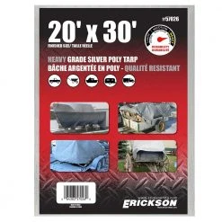 Erickson Heavy Duty Silver Poly Tarp -Farm & Ranch Sales Store 1066367new 1